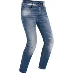 PMJ Cruise MC Jeans &ndash; komfortable og stilrene motorsykkeljeans med CE AA-godkjenning, TWARON&reg; forsterket denim, stretch-materiale og uttakbare beskyttere for kn&aelig;r og hofter. Ser ut som vanlige jeans, men beskytter som ekte MC-bukser.