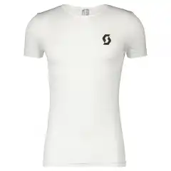Scott Carbon Teknisk T-skjorte Hvit er en lett, pustende og antibakteriell undertr&oslash;ye med integrerte karbontr&aring;der. Den transporterer fukt effektivt, t&oslash;rker raskt og holder deg t&oslash;rr og komfortabel under MC-jakker eller ved aktiv bruk. Slim passform og s&oslash;ml&oslash;s komfort hele dagen.