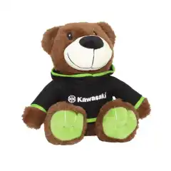 Myk og kul Kawasaki-bamse med hettegenser &ndash; perfekt gave til mc entusiaster i alle aldre!