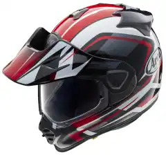 <strong data-end="138" data-start="111">Arai Tour-X5 Discovery R&oslash;d/Sort/Hvit</strong> er en allsidig adventure MC-hjelm som kan brukes med eller uten visir og skygge, og enkelt tilpasses gate-, ADV- eller offroad-kj&oslash;ring. H&aring;ndlaget i Japan med PB-CLC2-skall, effektiv ventilasjon og h&oslash;y komfort. ECE 22.06-godkjent, med Max Vision Pinlock inkludert.