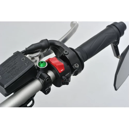 MIRROR THREAD PLUG BOLT - LEFT - M10 x P1,25 - GREEN