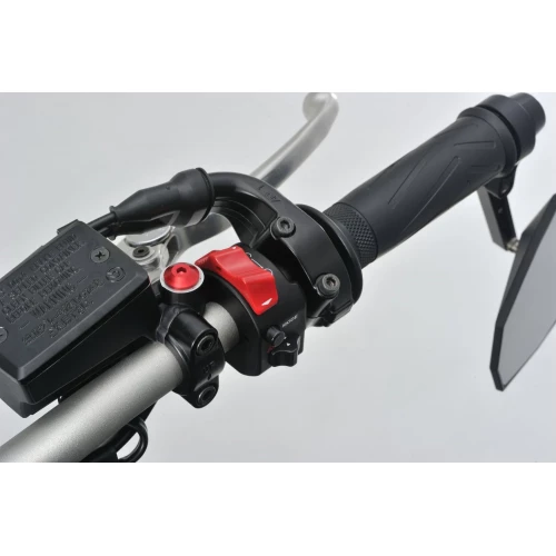 MIRROR THREAD PLUG BOLT - LEFT - M10 x P1,25 - RED