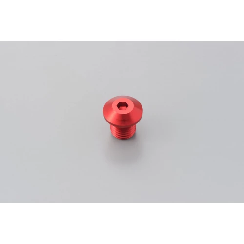 MIRROR THREAD PLUG BOLT - LEFT - M10 x P1,25 - RED