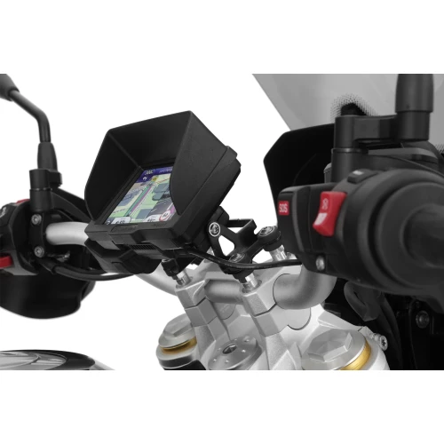 Wunderlich ERGO handlebar riser for models with BMW sat nav - silver