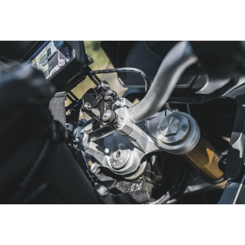 Wunderlich ERGO handlebar riser for models with BMW sat nav - silver