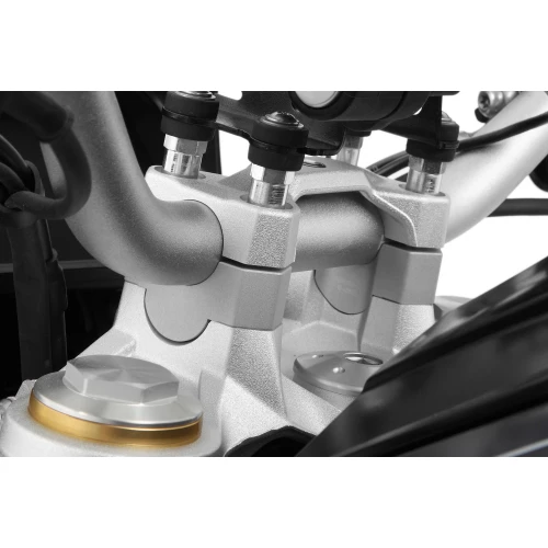 Wunderlich ERGO handlebar riser for models with BMW sat nav - silver