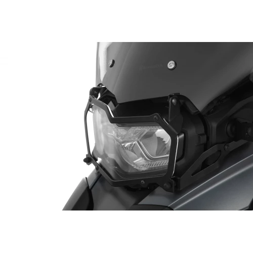 Wunderlich Headlight protector foldable »CLEAR« - With screen reinforcement bracket - black