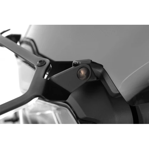 Wunderlich Headlight protector foldable »CLEAR« - With screen reinforcement bracket - black