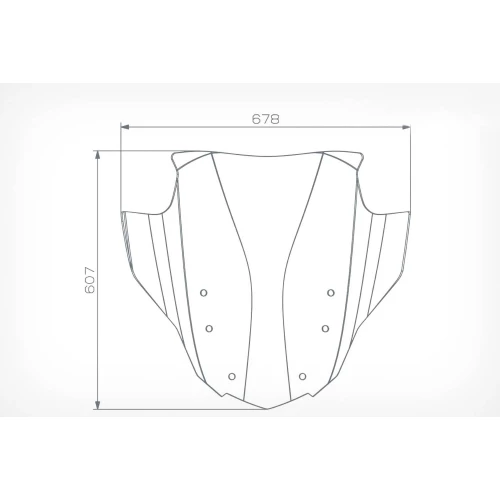 Wunderlich windshield »MARATHON« - smoked grey