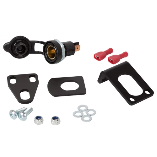 Universal electrical socket incl. electrical support - black