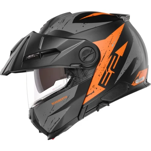 Schuberth E2 Explorer Matt Sort/Grå/Orange MC Hjelm
