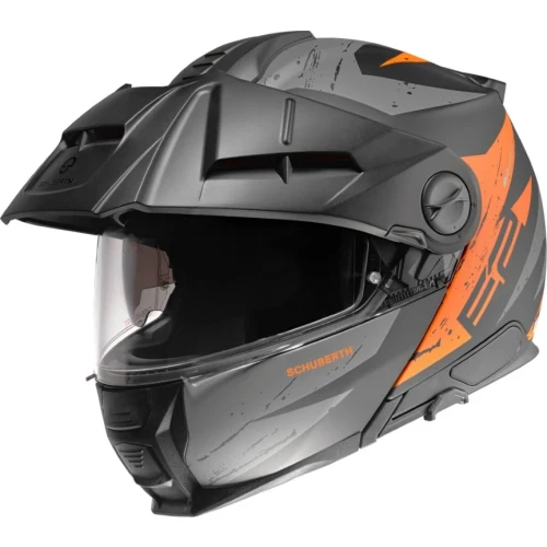 Schuberth E2 Explorer Matt Sort/Grå/Orange MC Hjelm