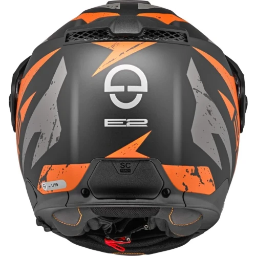 Schuberth E2 Explorer Matt Sort/Grå/Orange MC Hjelm