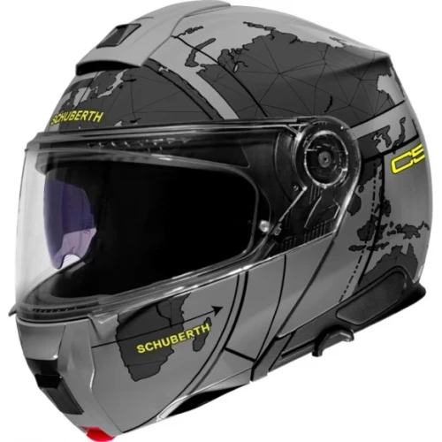 Schuberth C5 Globe Grå Åpnings Hjelm MC