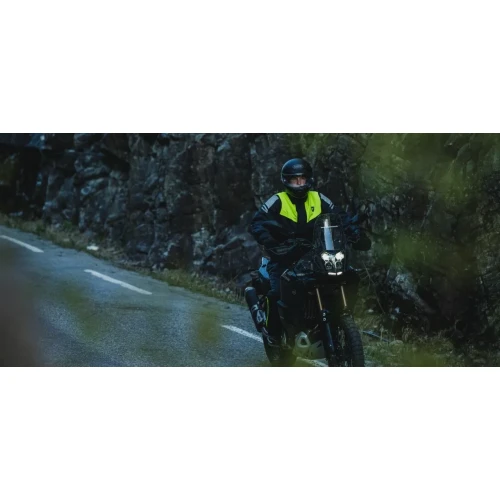 Regndress hel sort/neon gul