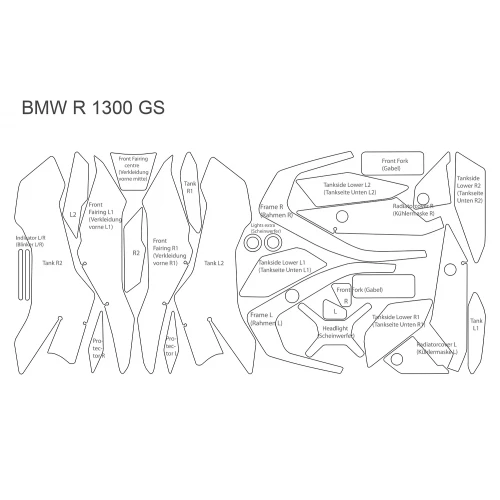 Complete paint protection set PremiumShield - clear