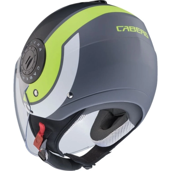 Caberg Riviera Sway Matt Grå/Sort/Gul, MC hjelm, halvhjelm