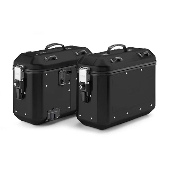 Dolomiti aluminium SORTE sidevesker (PAR) 36  liter høyre og venstre.