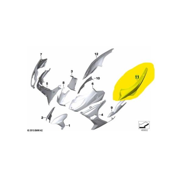 Tail cowling, left  black-storm