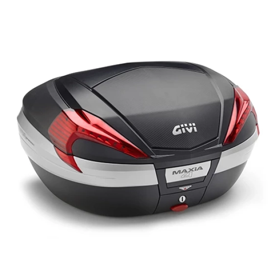Givi Toppboks V56N MAXIA4 56L Sort med Rød refleks og Karbon Finish
