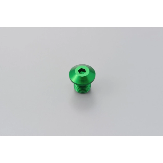 MIRROR THREAD PLUG BOLT - LEFT - M10 x P1,25 - GREEN
