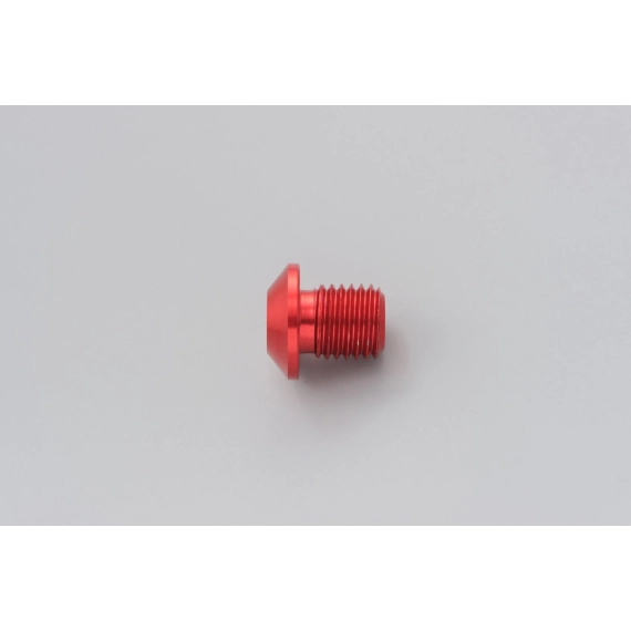 MIRROR THREAD PLUG BOLT - LEFT - M10 x P1,25 - RED