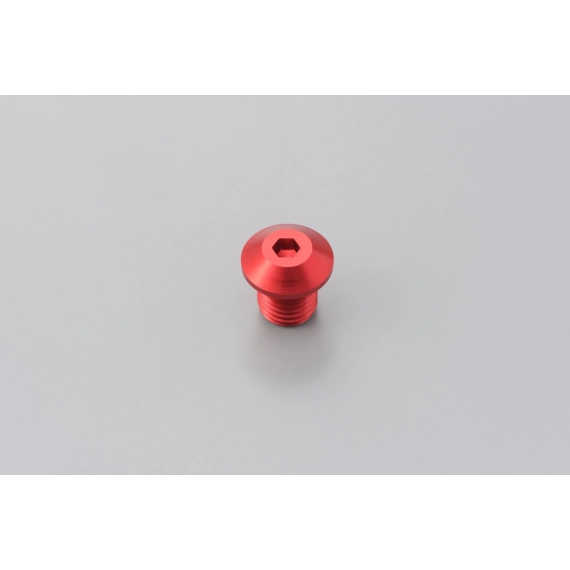 MIRROR THREAD PLUG BOLT - LEFT - M10 x P1,25 - RED