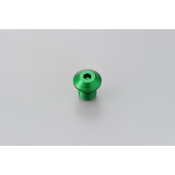 MIRROR THREAD PLUG BOLT - RIGHT - M10 x P1,25 - GREEN