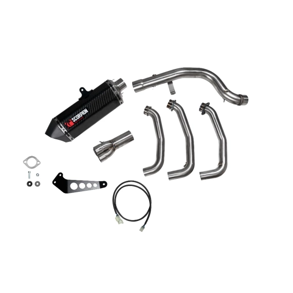 Scorpion Serket Parallel. Potte i carbon. Komplett anlegg