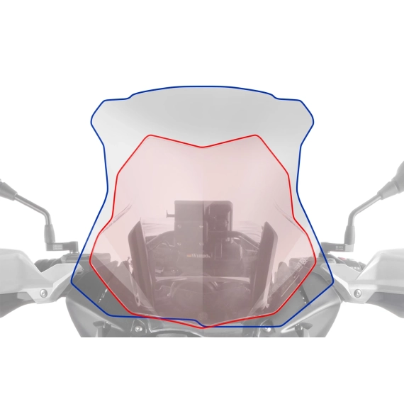 Wunderlich windshield »MARATHON« with windshield reinforcement - left and right - smoked grey