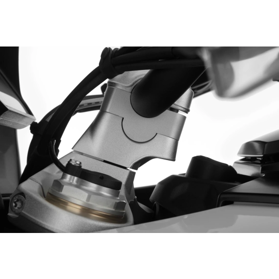 Wunderlich »ERGO« handlebar riser - 20mm - silver