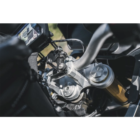 Wunderlich ERGO handlebar riser for models with BMW sat nav - silver