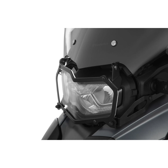 Wunderlich Headlight protector foldable »CLEAR« - With screen reinforcement bracket - black