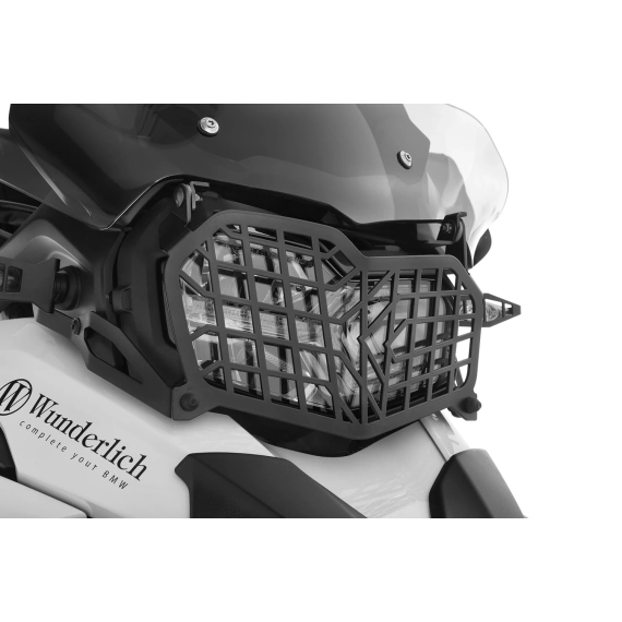 Wunderlich foldable headlight protection grille - With screen reinforcement bracket - black
