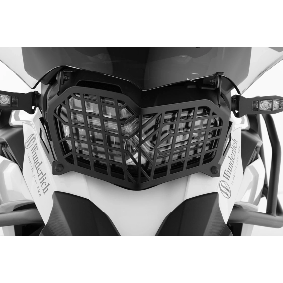 Wunderlich foldable headlight protection grille - With screen reinforcement bracket - black