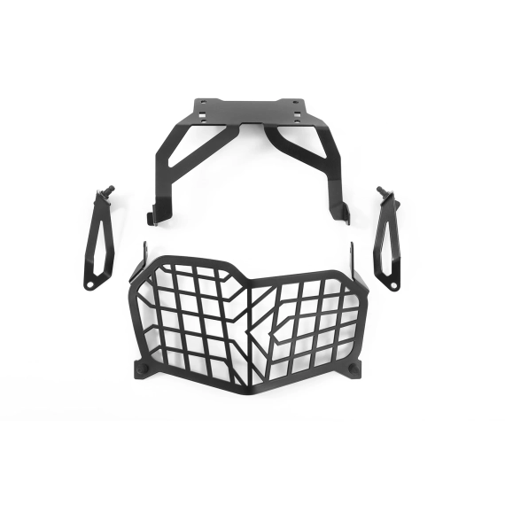 Wunderlich foldable headlight protection grille - With screen reinforcement bracket - black