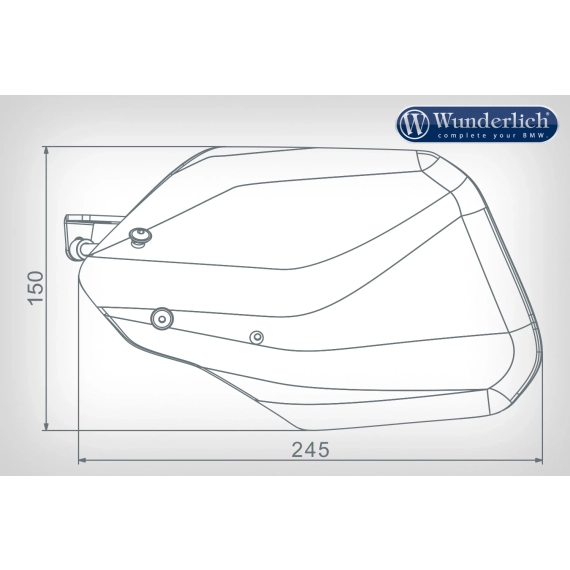 Wunderlich Hand guards - smoked grey G310R-GS