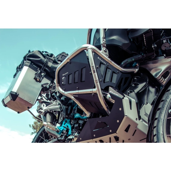 Wunderlich Rock Guard Set for Original BMW Engine Protection Bars. - black