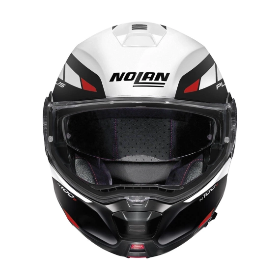Nolan N100-5P Milestone Hvit/Rød Åpningshjelm