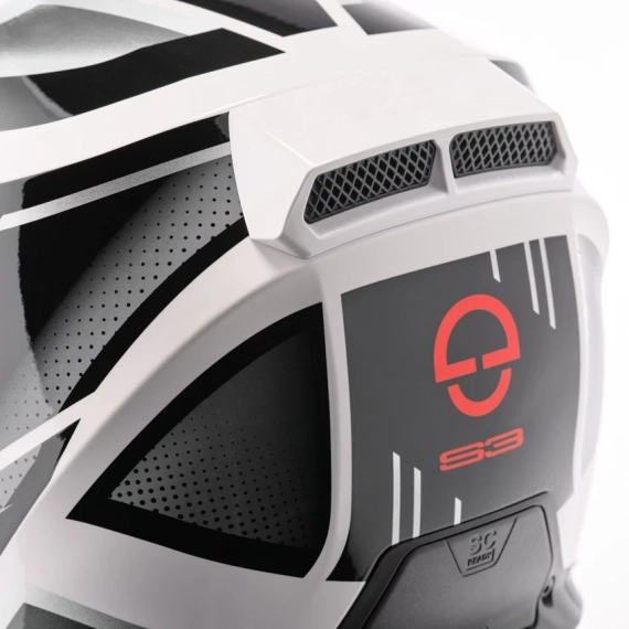 Schuberth S3 Storm Sølv/Sort/Hvit MC Hjelm