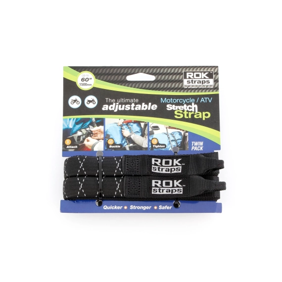 ROK Motorcycle Belts Heavy Duty - 25 mm - black - Set