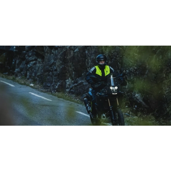 Regndress hel sort/neon gul